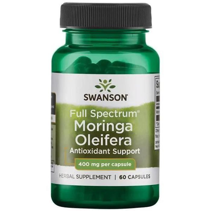 Swanson Moringa Oleifera – 400 mg – 60 Gélules – Source Naturelle de Nutriments Essentiels