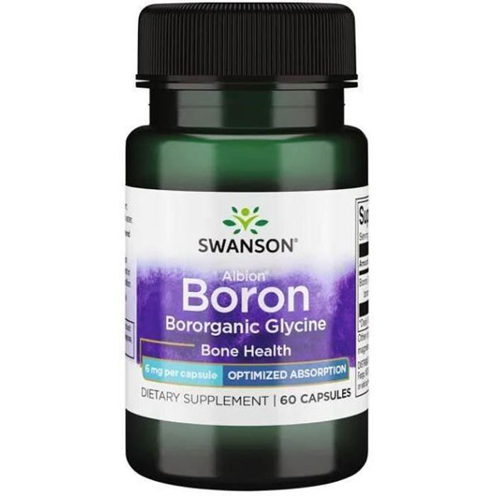 Swanson Bore Chélaté 6 mg – Soutien Minéral Essentiel – 60 Gélules