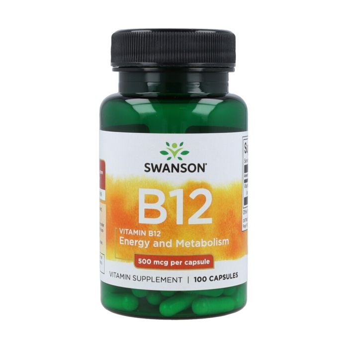 Swanson Vitamine B12 – 500 µg – 100 Gélules – Énergie & Métabolisme