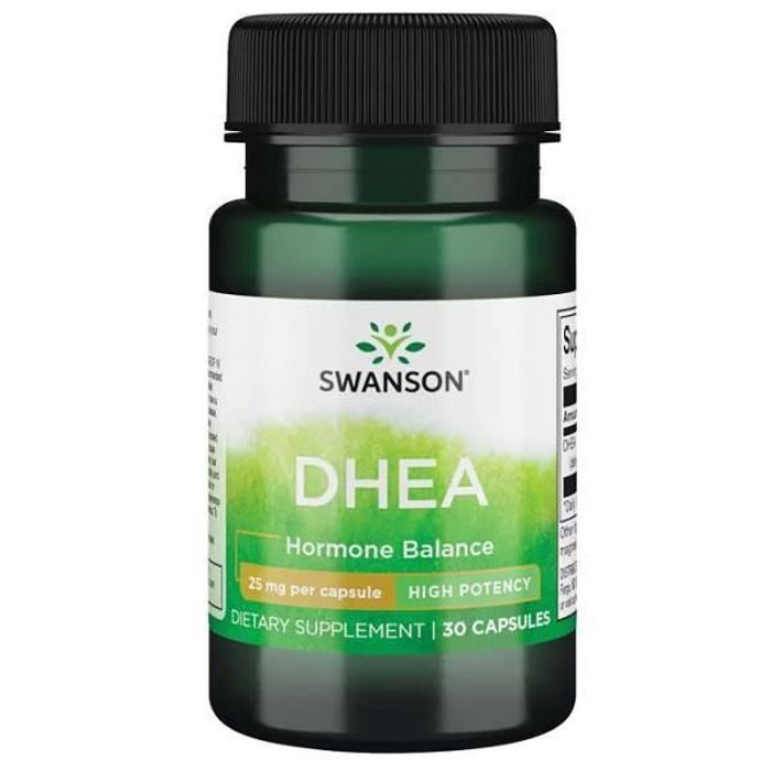 Swanson DHEA 25 mg – Équilibre Hormonal, Vitalité et Bien-être – 30 Gélules