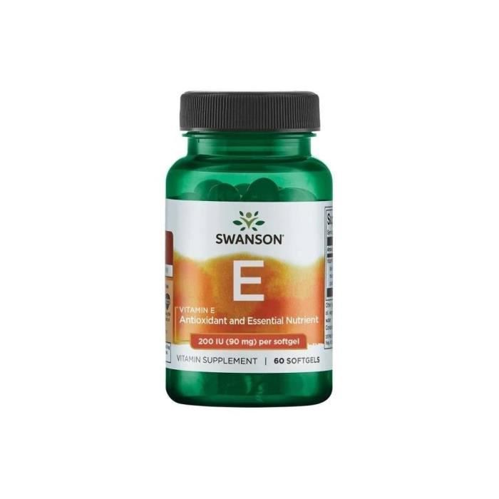 Swanson vitamine e 200 UI 60 gélules BI7478