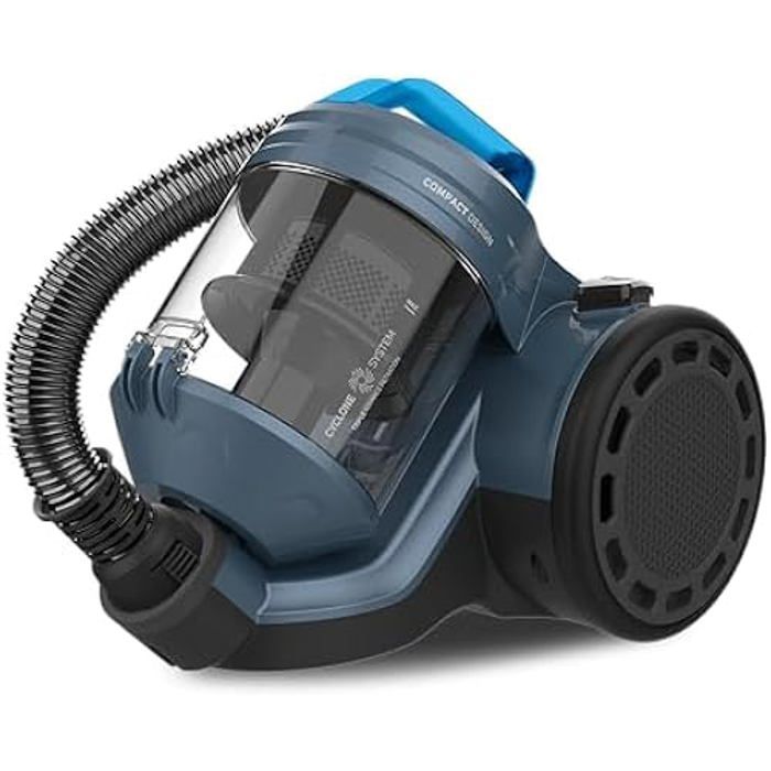 Aspirateur TAURUS SVC807 - Sans sac - Bleu - Performances A - 2L