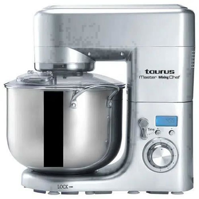 Pétrin à Pâtes - TAURUS - Master Mixing Chef - 10L - 1500W - 6 Vitesses - Acier Inoxydable