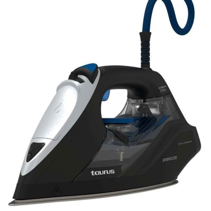 Fer à Repasser - TAURUS - Geyser Eco 2700 - 2700 W - Jet de vapeur 170 g/min - Anti-calcaire