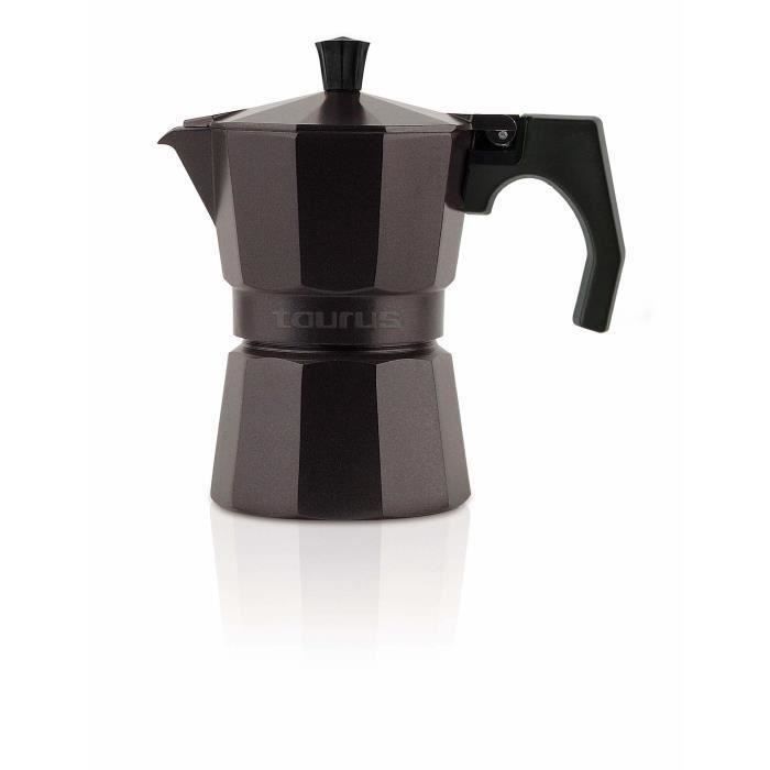 TAURUS Cafetière en aluminium Italica Elegance 3 tasses - Lie de vin