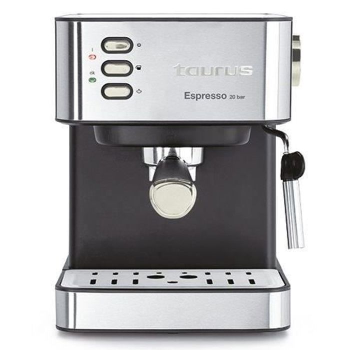 Cafetière expresso - Taurus - Trento - 850 W - 20 bars - Gris/Noir
