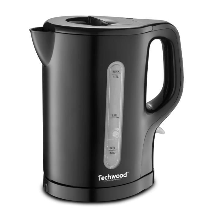 Bouilloire - TECHWOOD - 1,7L - Noir - 2200W - Bec verseur avec filtre amovible et lavable