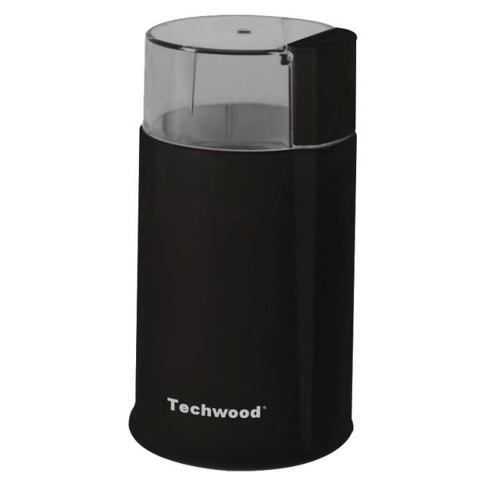 Moulin à café électrique TECHWOOD TMC-886 - Noir - 160W - Lames en acier inoxydable - Garantie 2 ans