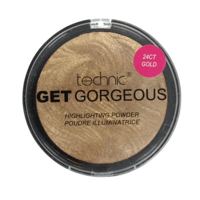 Poudre Illuminatrice - Technic - Get Gorgeous - 12g - 24CT Or - Tous types de peau