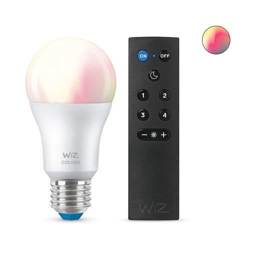 Ampoule LED - WIZ - E27 A60 - RGB+CCT - Dimmable - 8W avec Télécommande