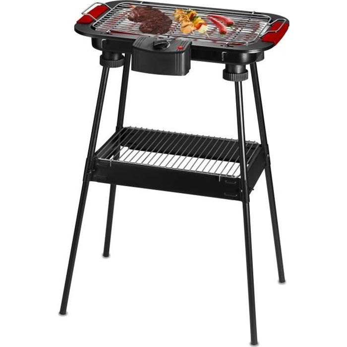 TECHWOOD TBQ-825P Barbecue électrique sur pieds - Noir