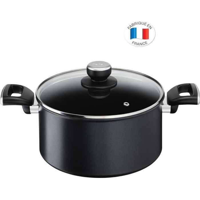TEFAL G2554602 UNLIMITED Faitout 24 cm (5 L) + couvercle verre