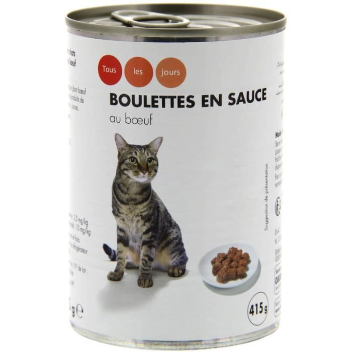 Boulettes de bœuf en sauce - Pour chat - 415 g