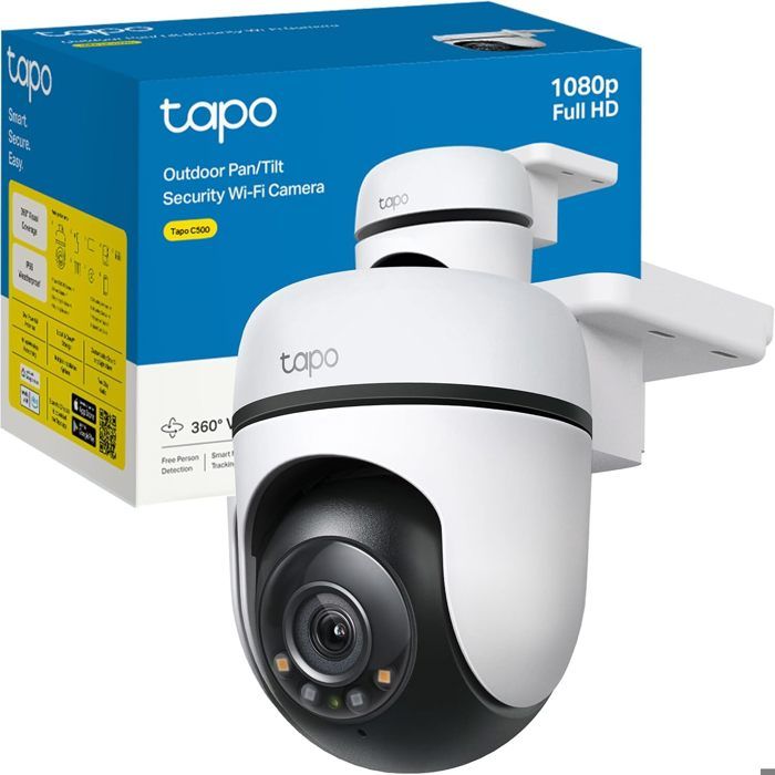 Caméra de surveillance extérieur - Tapo C500 -360° 1080p - Vision nocturne Notifications en temps réel - Détection de Personne