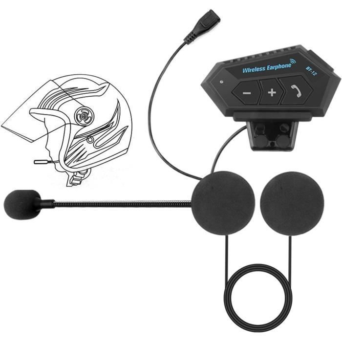 Casque Bluetooth - H4184 - Étanche - Autonomie 180h - Kit Mains Libres - Anti-Interférence