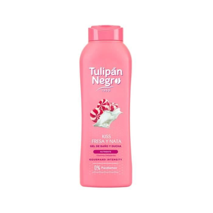 Gel douche - TULIPAN NEGRO - Fraise Chantilly - 650 ml - Hydratant - Sans parabène