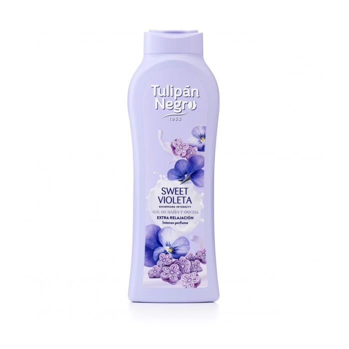 Gel douche - Tulipan Negro - Violette Douce - 650 ml - Sans parabène - Hydratant