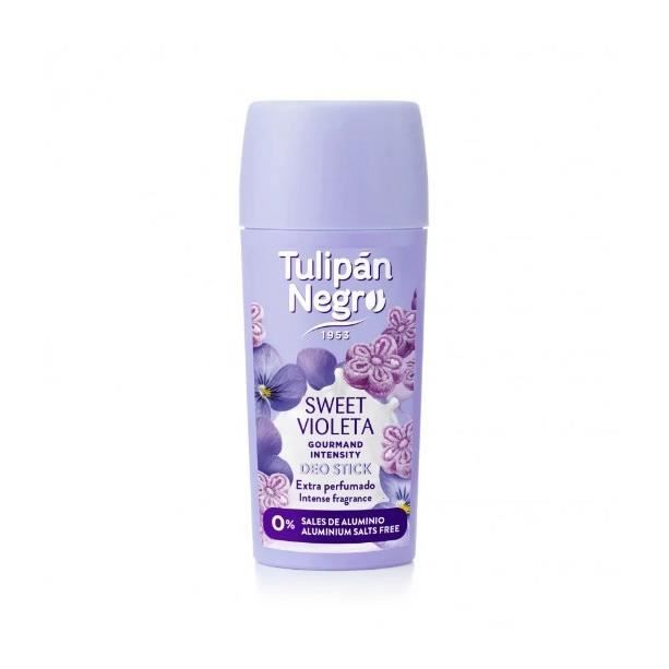 Déodorant Stick - Tulipan Negro - Violette douce - 60ml - Sans sels d'aluminium - Vegan