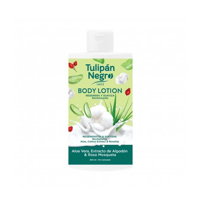 Lotion Crème pour le Corps - Tulipan Negro - Coton et Aloe Vera - 400 ml - Vegan