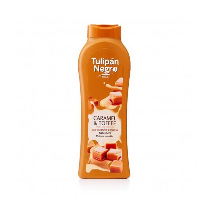 Gel douche - TULIPAN NEGRO - Gourmandise Intense Caramel - 650 ml - Hydratant - Parfum crémeux