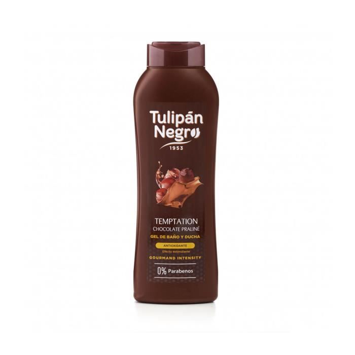 Gel douche - Tulipan Negro - Gourmandise Intense Chocolat Praliné - 650 ml - Sans alcool - Mixte