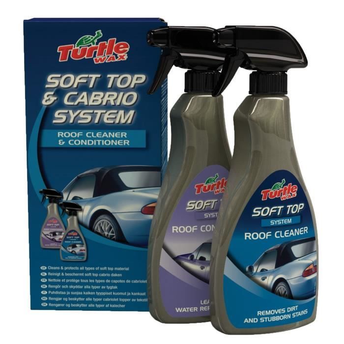nettoyeur de toit de la voiture convertible doux et kit de conditionneur
