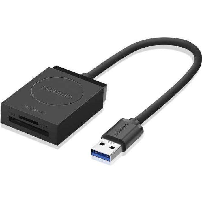 UGREEN Lecteur de Carte Mémoire SD et Micro SD USB 3.0 Card Reader