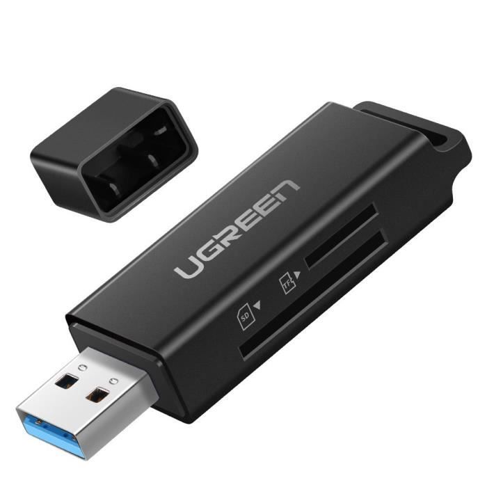 UGREEN USB 3.0 Lecteur de Cartes Mémoires SD Micro SD TF SDXC SDHC Card Reader Haute Vitesse 5 Gbps