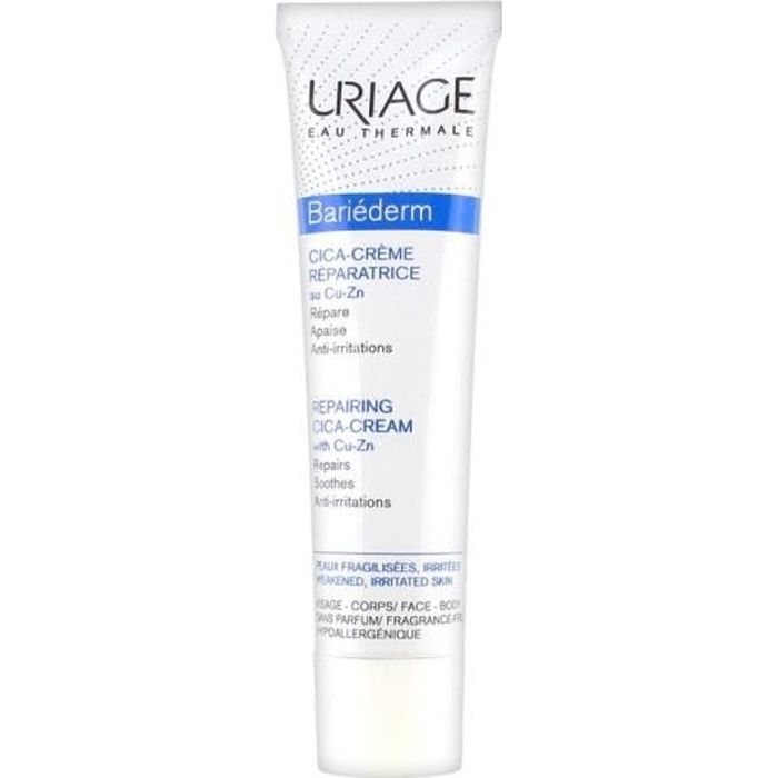 Crème apaisante - Uriage - Bariéderm Cica-Crème - 40ml - Hypoallergénique - Cuivre-Zinc