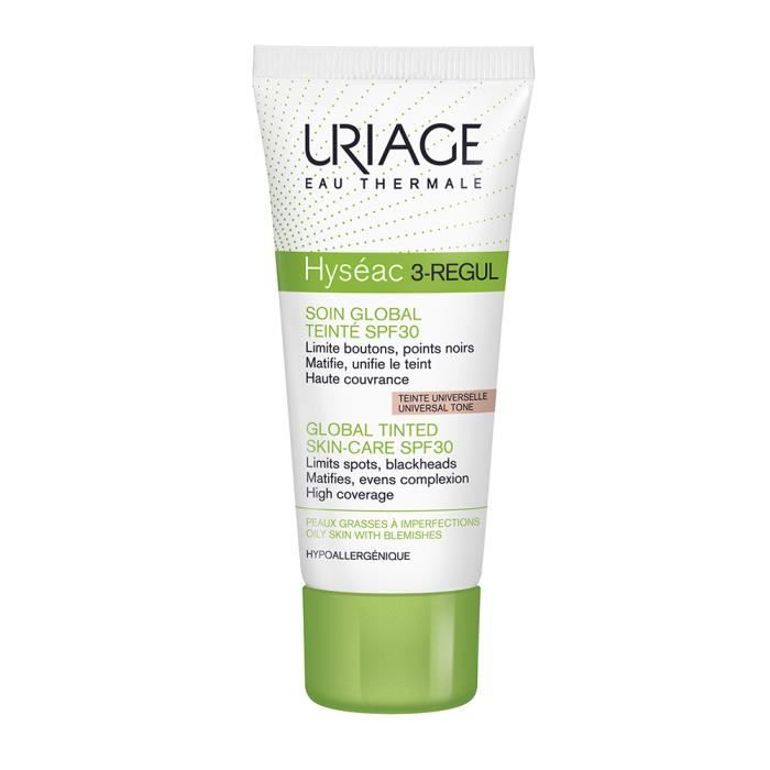 Soin teinté Uriage Hyséac 3-Regul SPF30 40ml - Peaux grasses à imperfections