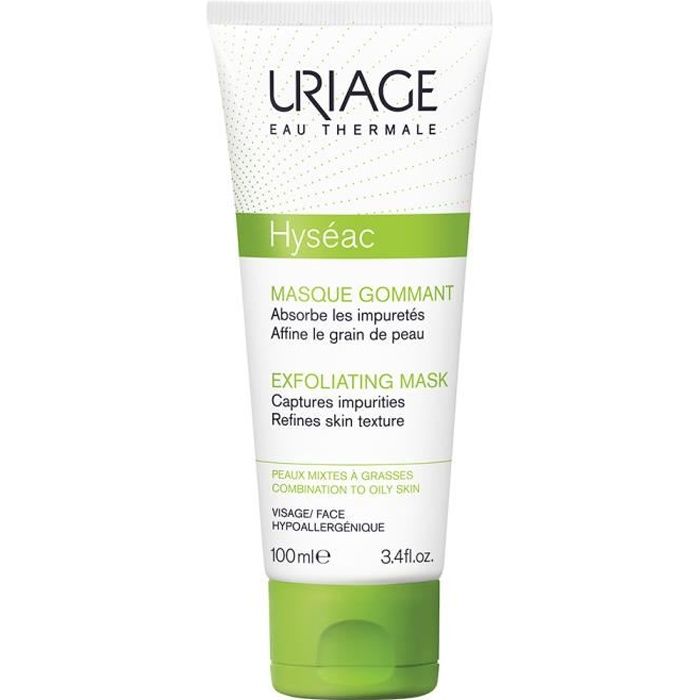Masque gommant - URIAGE - Hyséac - 100ml - Non comédogène - Peaux mixtes à grasses