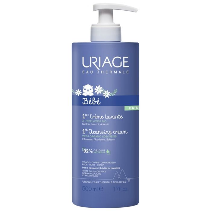 Crème lavante - Uriage - 1er - 500ml - Hydratante - Nourrissante - Sans parabène