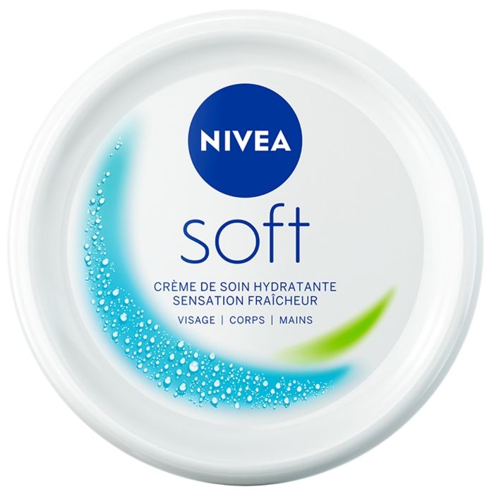 Crème de soin hydratante - NIVEA - Soft - 100 ml - Pot plastique - Tous types de peau