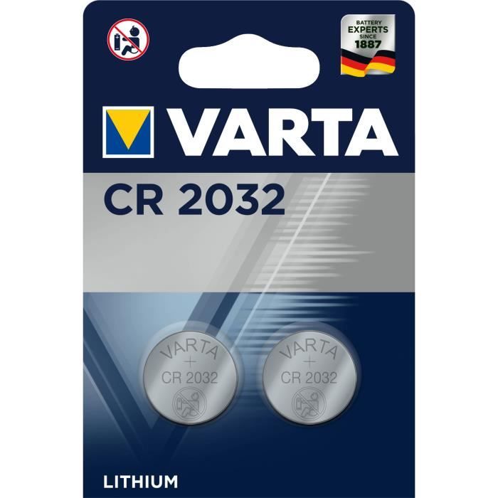 VARTA Pack de 2 piles électroniques Lithium CR2032 3V