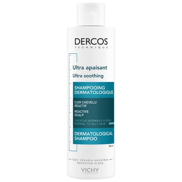 Vichy Dercos Shampooing Dermatologique Ultra Apaisant Cheveux Normaux à Gras 200ml
