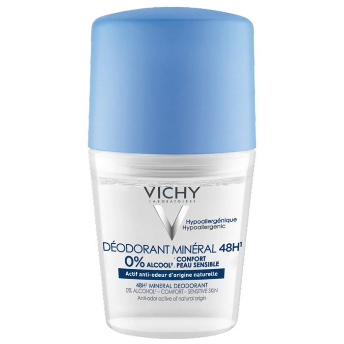 Déodorant - Vichy - Minéral 48h - Roll-On 50ml - Hypoallergénique - Femme