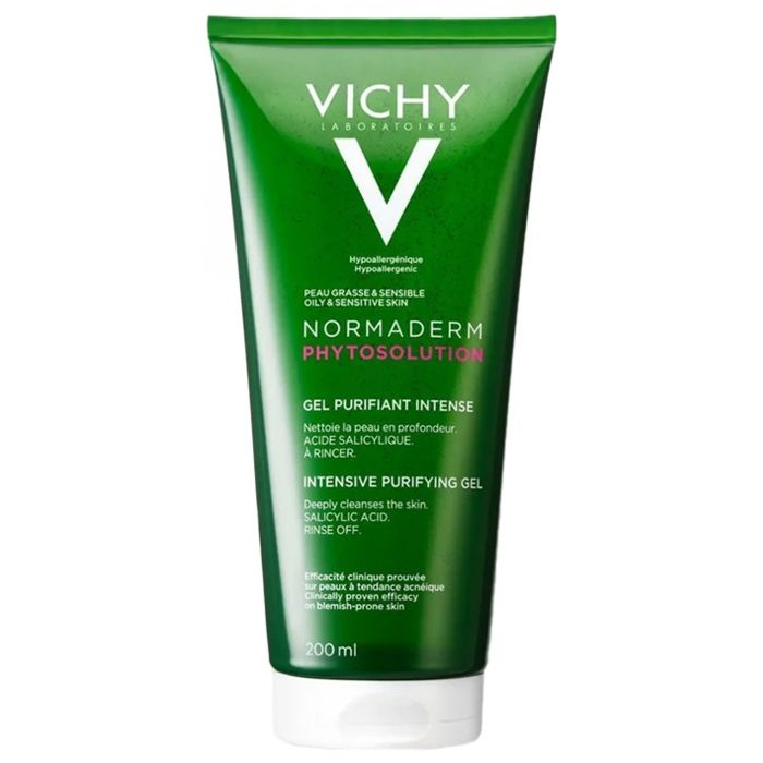 Gel Nettoyant Visage - Vichy - Normaderm Phytosolution - 200ml - Sans Alcool - Tous Types de Peau