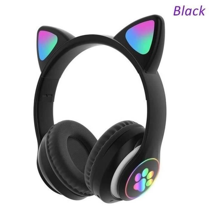 Casque Bluetooth - YSILLA - Oreilles de Chat - Pliable - LED - Autonomie 5-10 heures