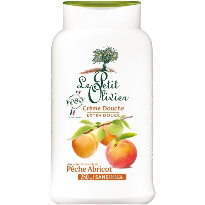 Crème de douche pêche abricot 250ml Le petit olivier
